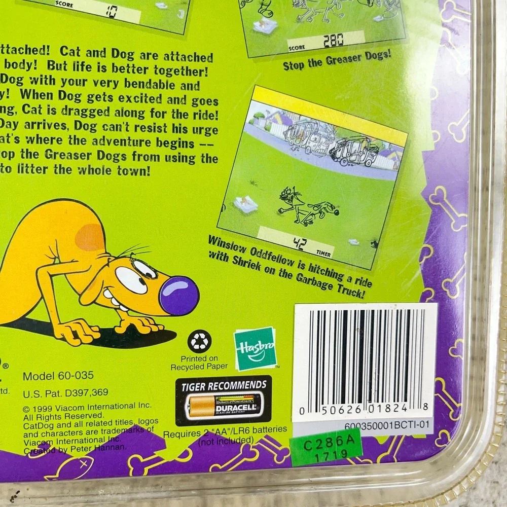 Vintage Tiger Electronics Nickelodeon‎ Cat Dog Handheld LCD Game New Sealed 1999